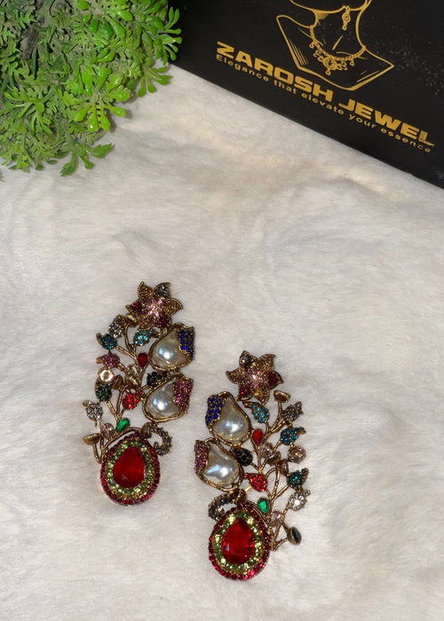 Shop the Gulbahar Luxury Statement Earrings from Zarosh Jewel
