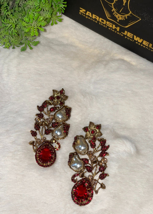 Shop the Gulbahar Luxury Statement Earrings from Zarosh Jewel