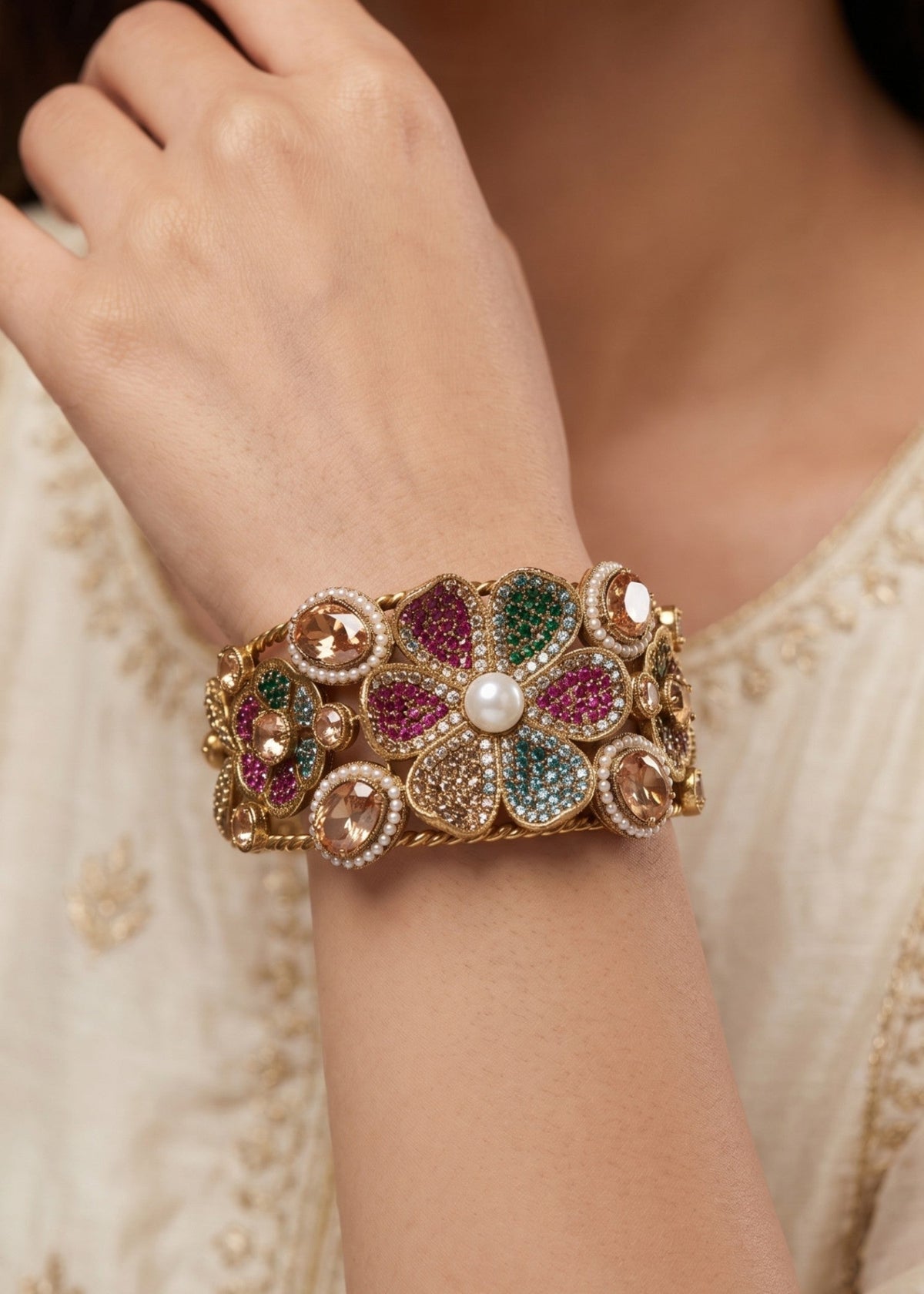 Shop the Gulnaar Bangle from Zarosh Jewel