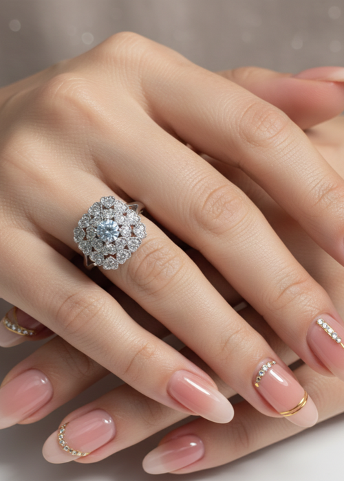 Shop the Gulsher Floral Ring from Zarosh Jewel