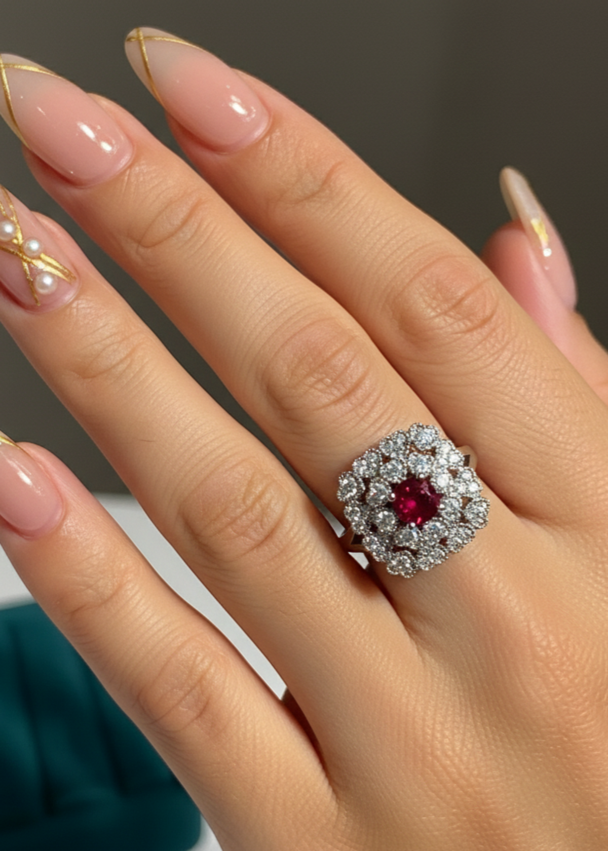 Shop the Gulsher Floral Ring from Zarosh Jewel