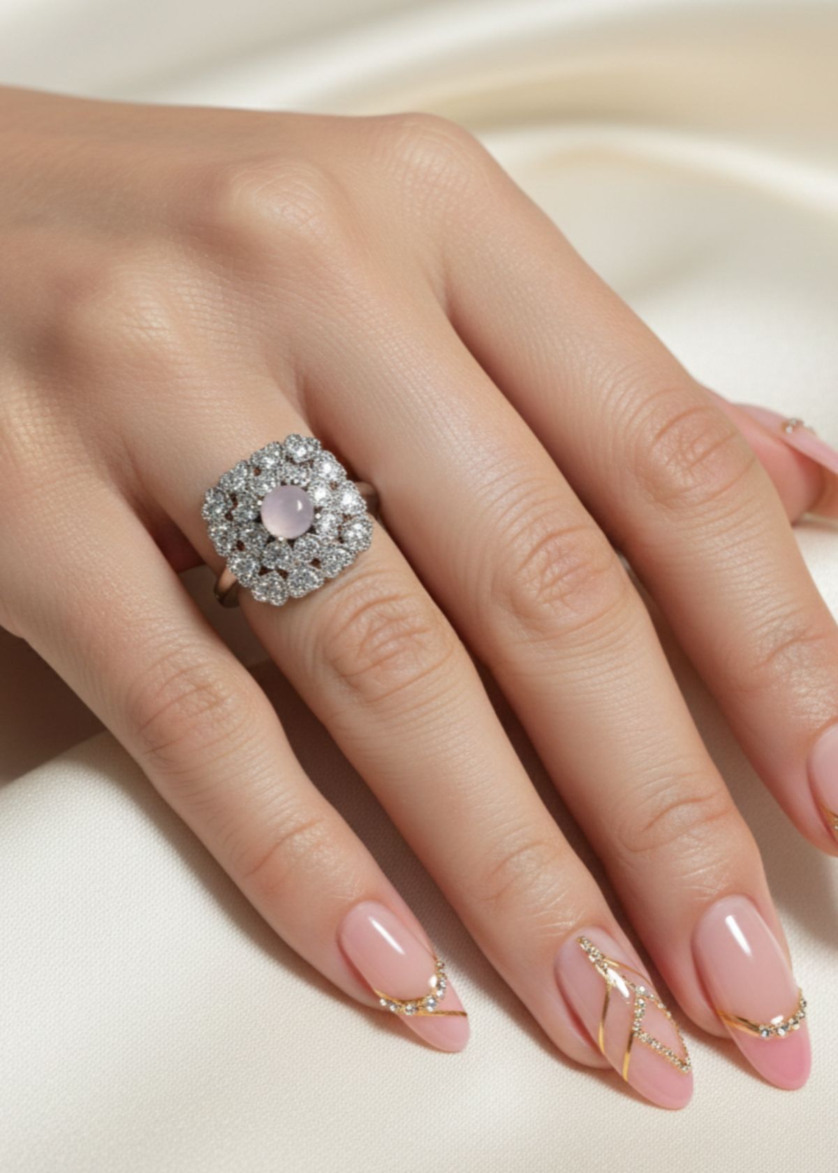 Shop the Gulsher Floral Ring from Zarosh Jewel