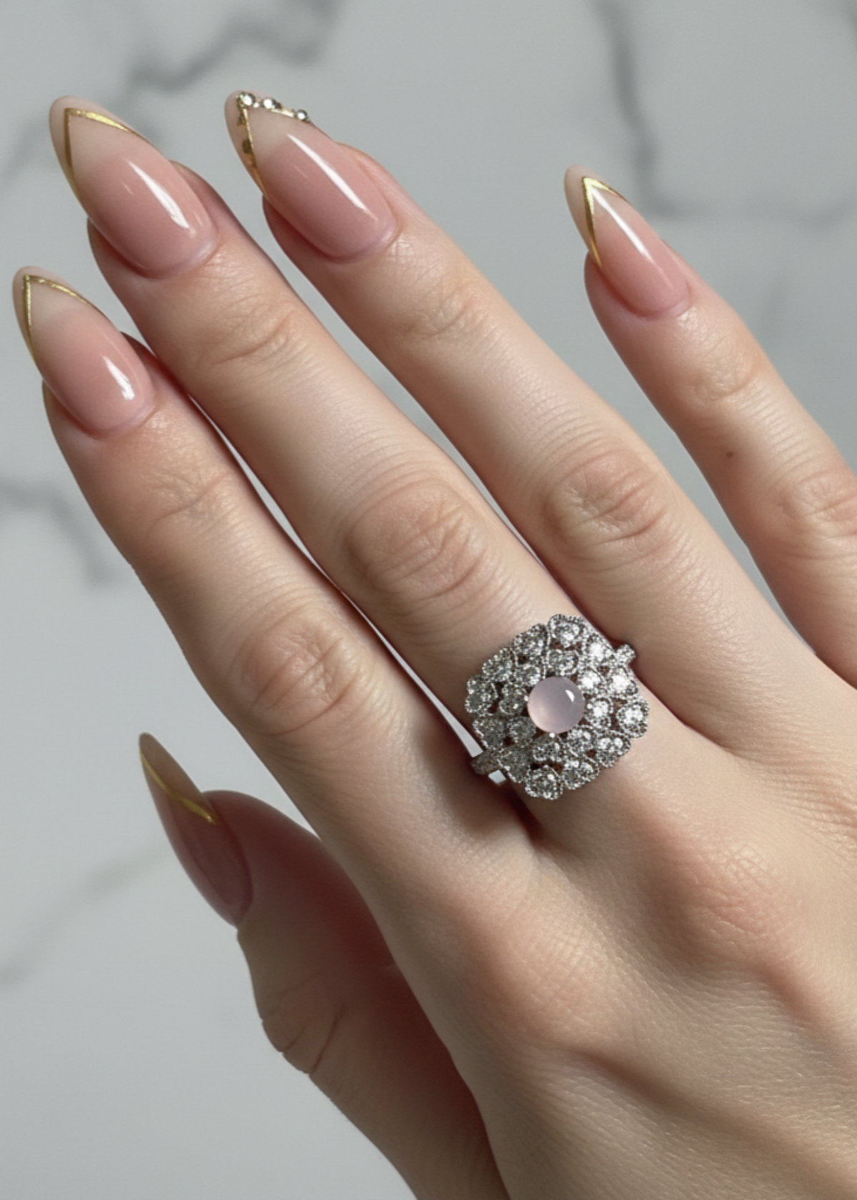 Shop the Gulsher Floral Ring from Zarosh Jewel