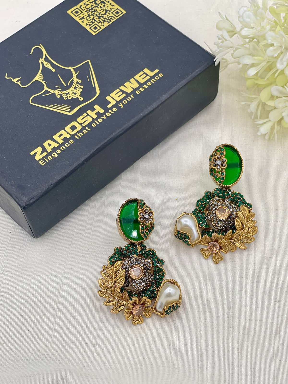 Shop the Hajira Traditional Earring from Zarosh Jewel