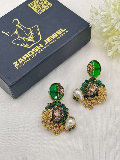 Shop the Hajira Traditional Earring from Zarosh Jewel