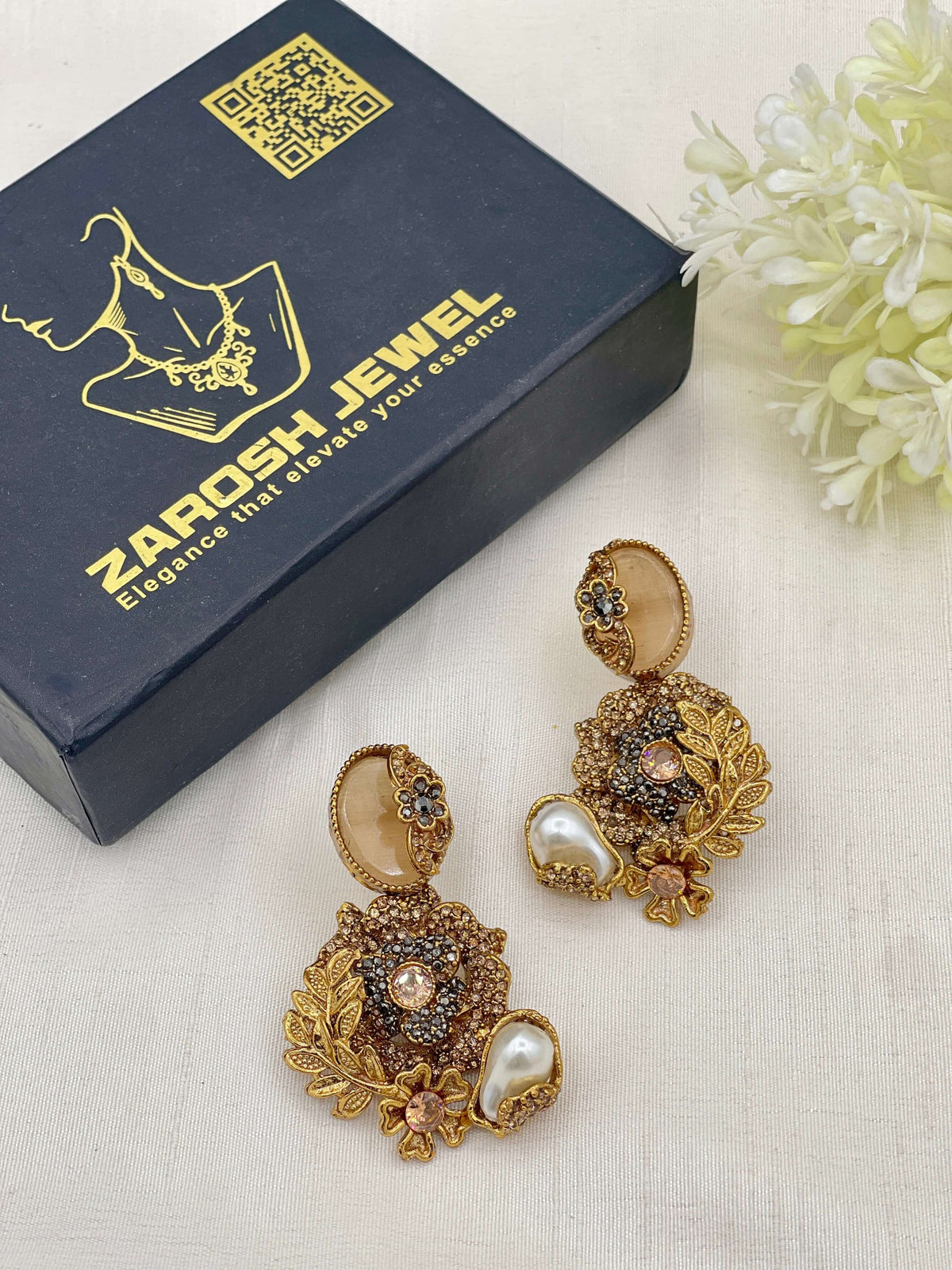 Shop the Hajira Traditional Earring from Zarosh Jewel