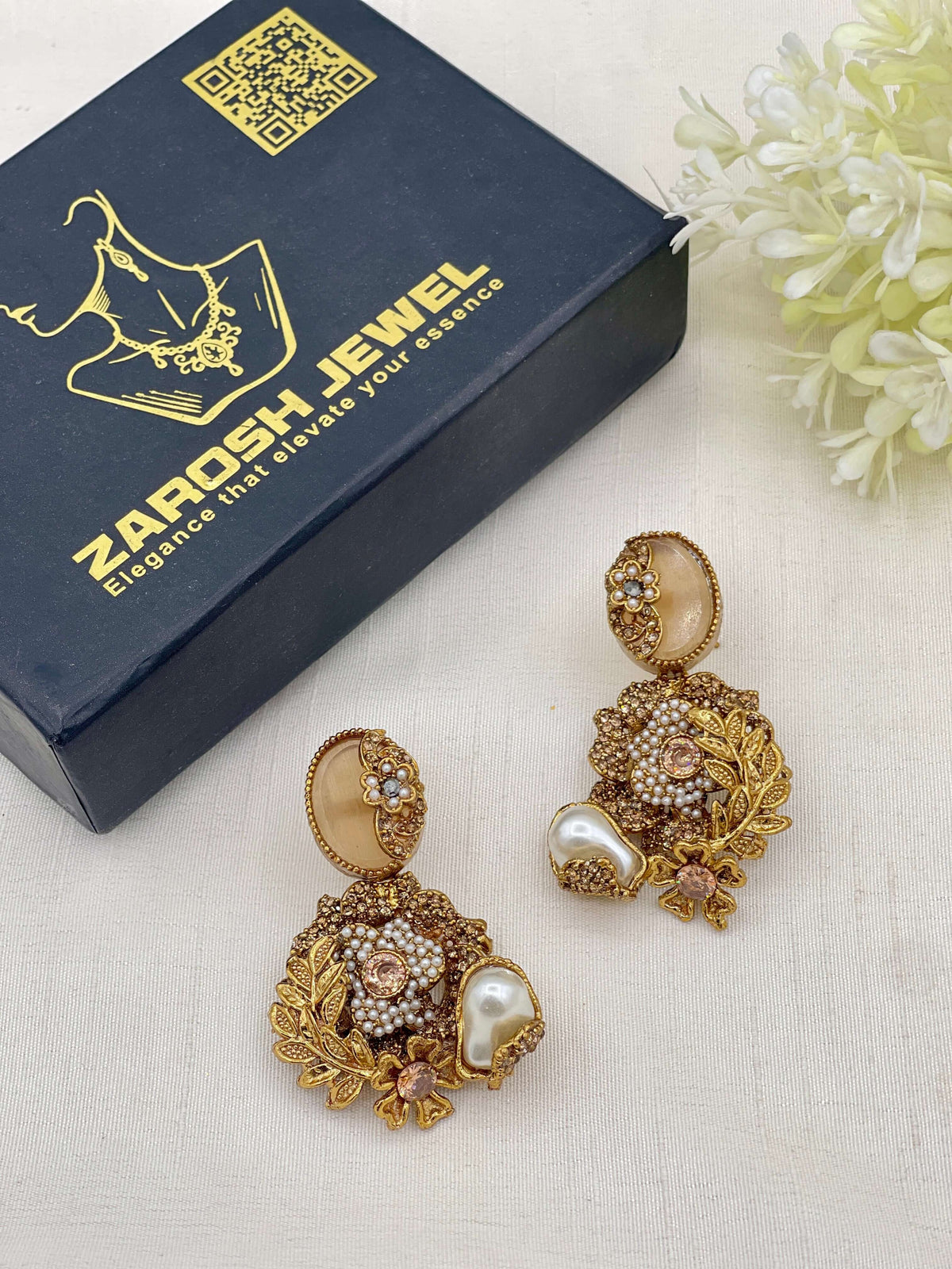 Shop the Hajira Traditional Earring from Zarosh Jewel