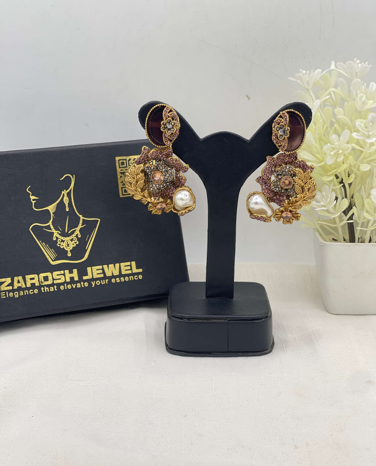 Shop the Hajira Traditional Earring from Zarosh Jewel