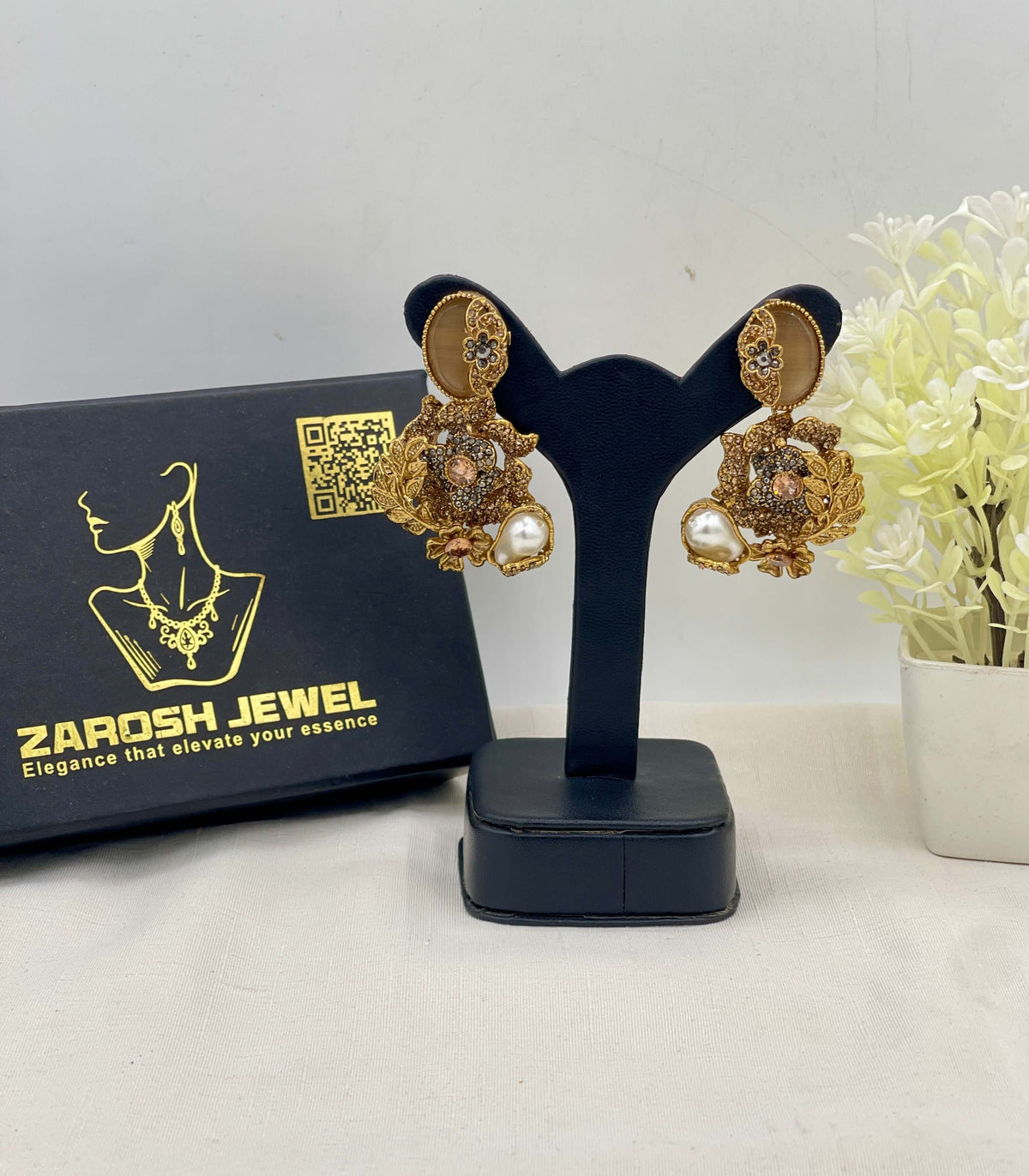 Shop the Hajira Traditional Earring from Zarosh Jewel