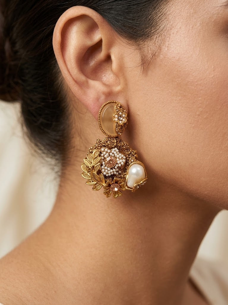 Shop the Hajira Traditional Earring from Zarosh Jewel