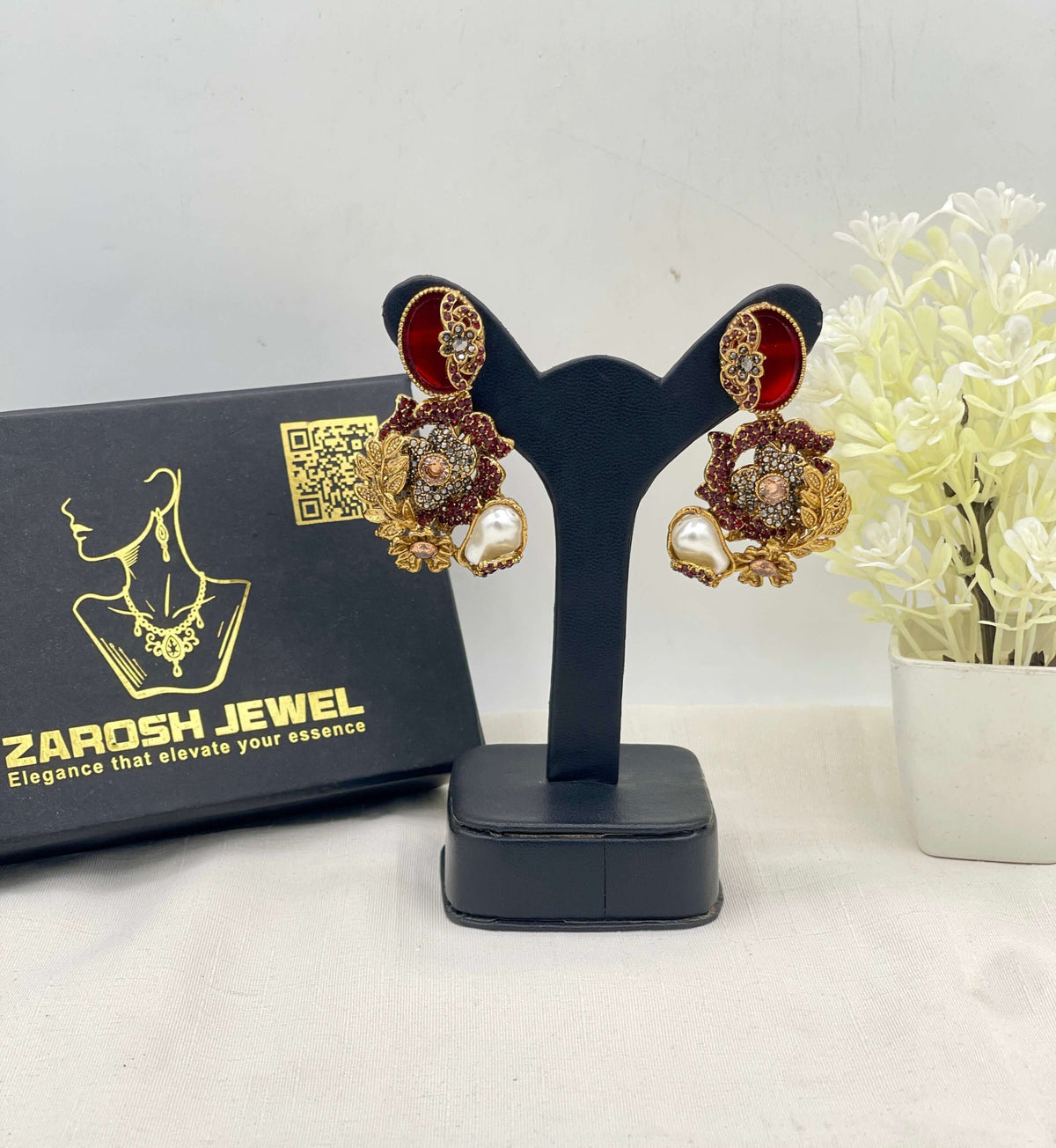 Shop the Hajira Traditional Earring from Zarosh Jewel