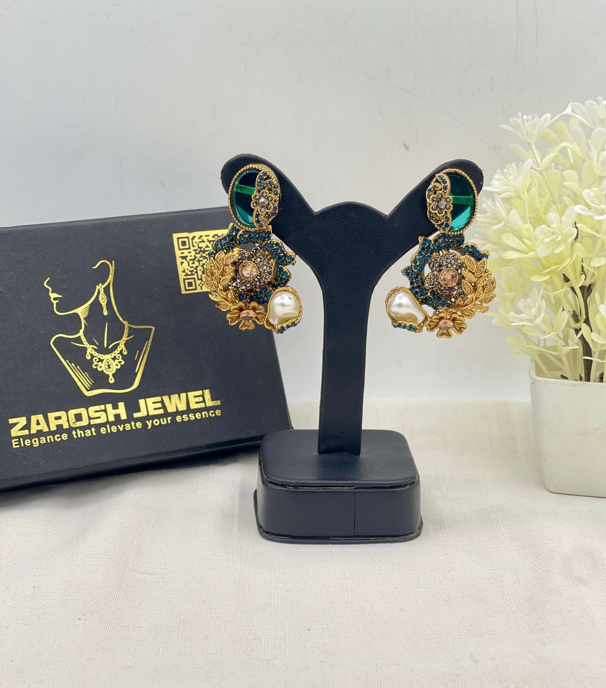 Shop the Hajira Traditional Earring from Zarosh Jewel