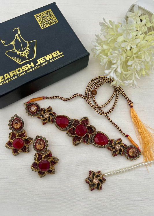 Shop the Hameeda Premuim Choker Set from Zarosh Jewel