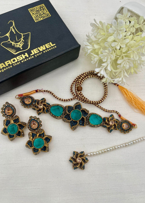 Shop the Hameeda Premuim Choker Set from Zarosh Jewel