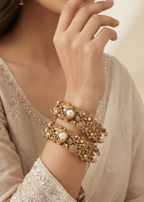 Shop the Hamsini Openable Bangles from Zarosh Jewel
