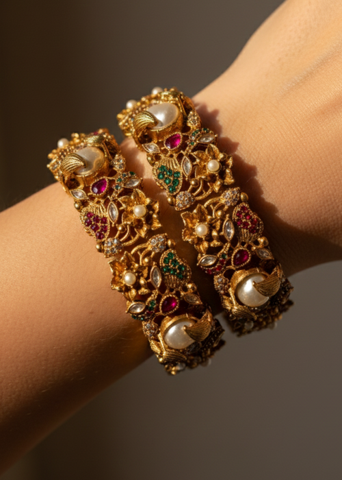 Shop the Hamsini Openable Bangles from Zarosh Jewel