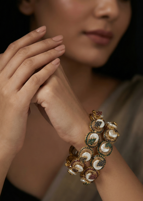 Hania Bangle Set by Zarosh Jewel
