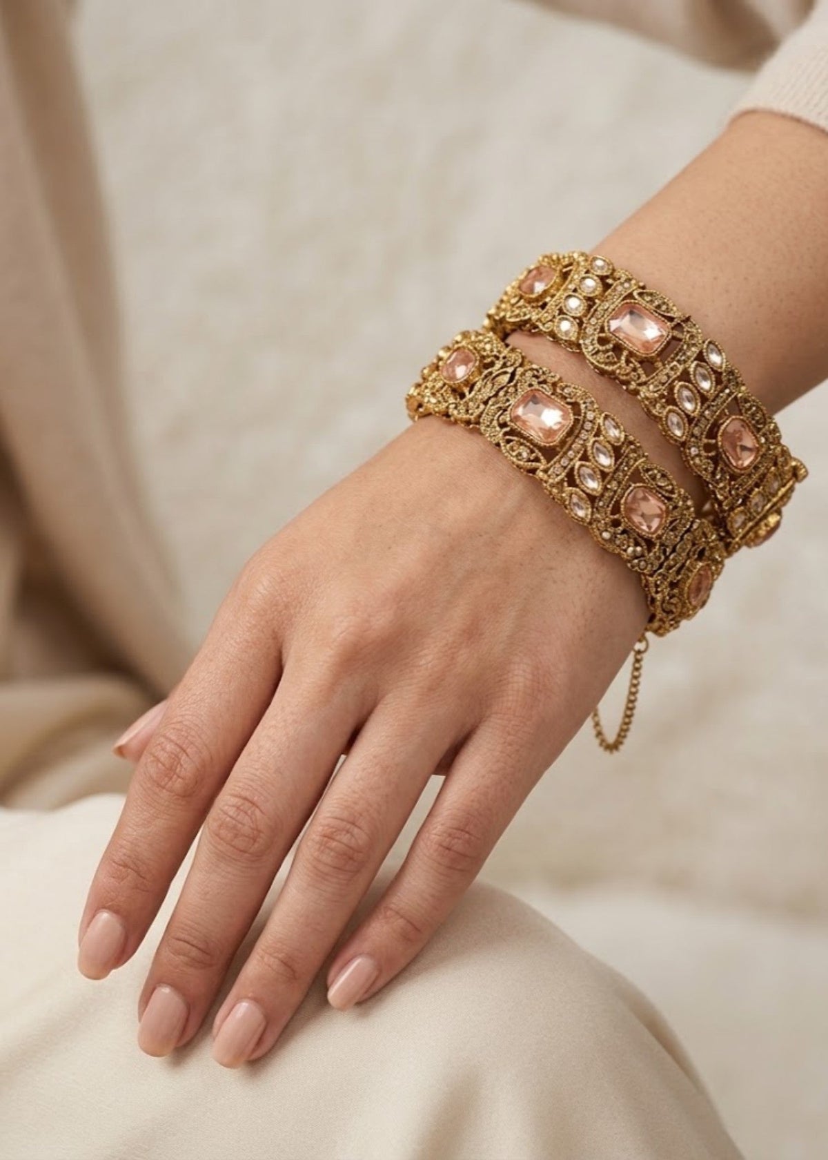 Hawra Adjustable Bangle by Zarosh Jewel
