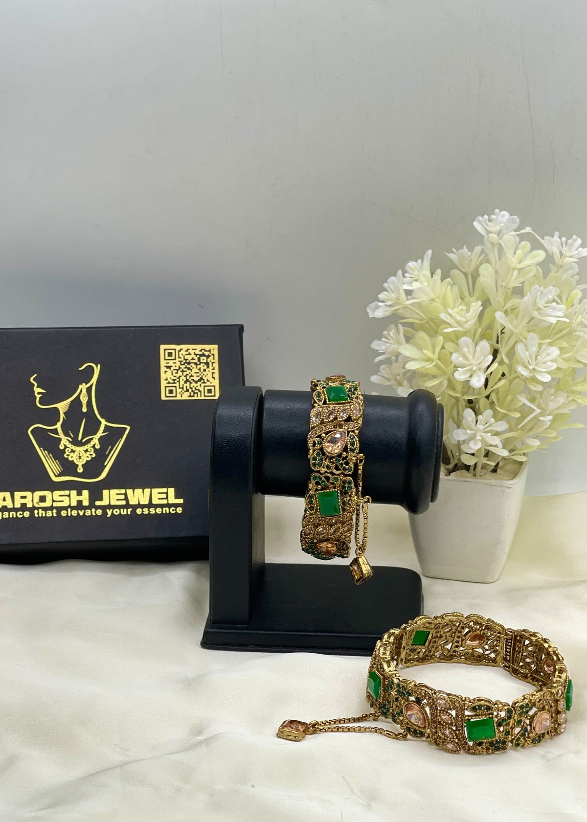 Shop the Hawra Adjustable Bangle from Zarosh Jewel