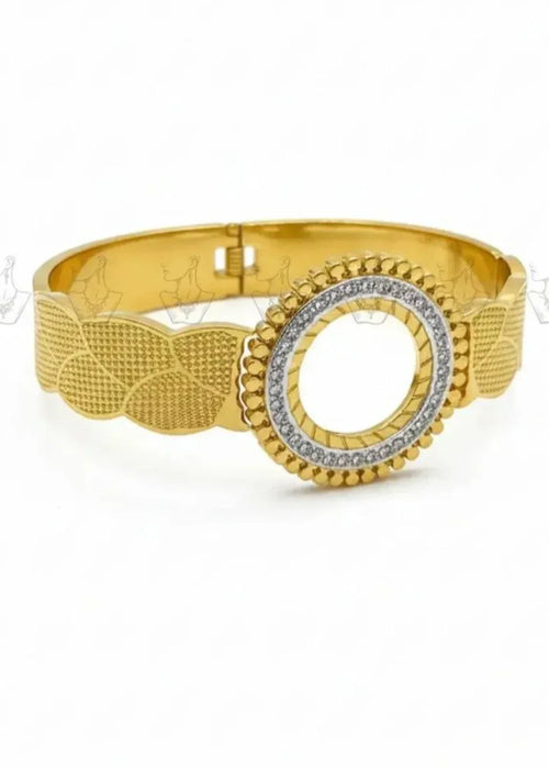 Shop the Heritage Circle Motif Gold Bracelet from Zarosh Jewel