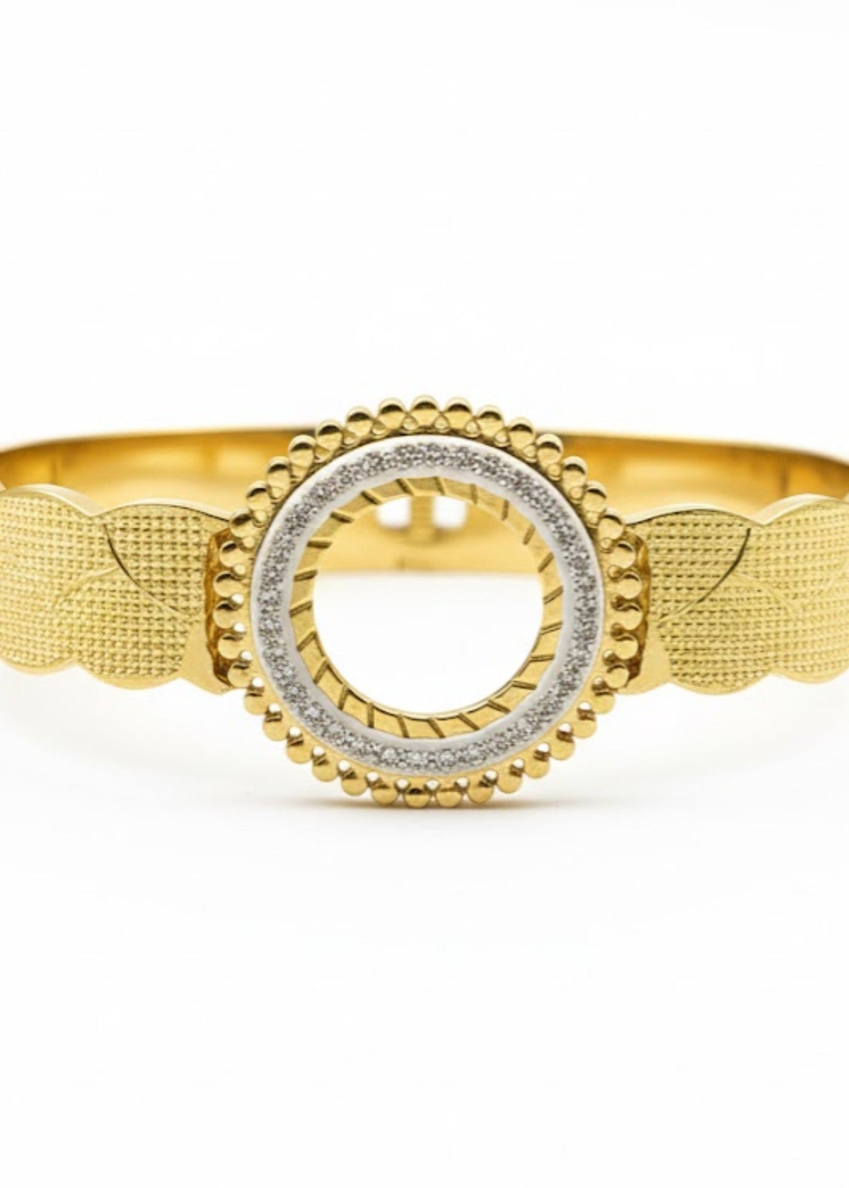 Shop the Heritage Circle Motif Gold Bracelet from Zarosh Jewel