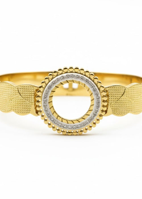 Shop the Heritage Circle Motif Gold Bracelet from Zarosh Jewel