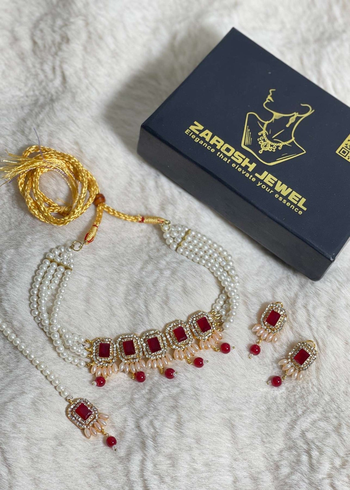 Shop the Heritage Pearl Choker Set from Zarosh Jewel