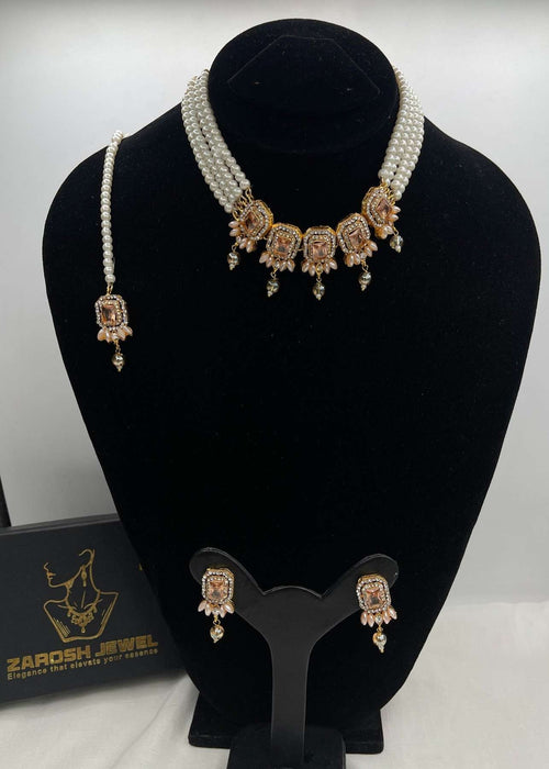 Shop the Heritage Pearl Choker Set from Zarosh Jewel
