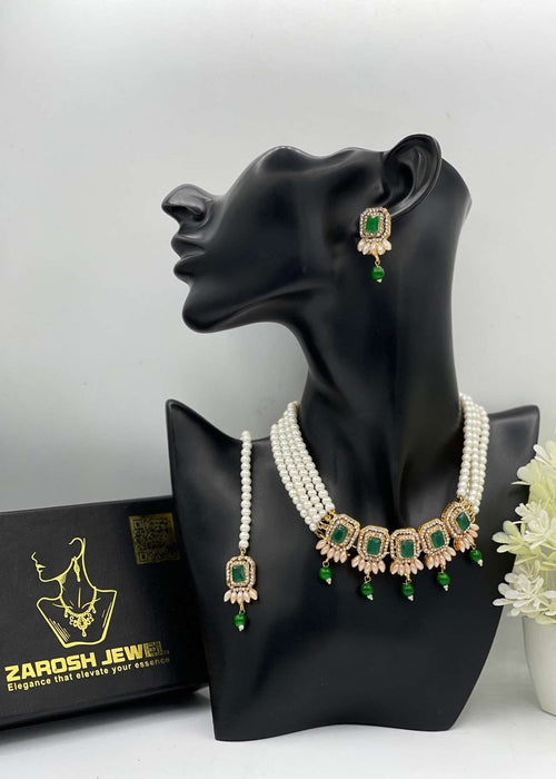 Shop the Heritage Pearl Choker Set from Zarosh Jewel