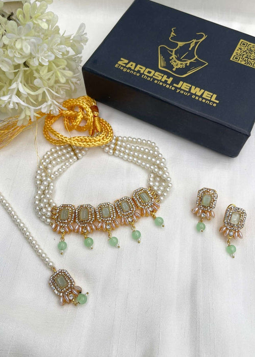 Shop the Heritage Pearl Choker Set from Zarosh Jewel