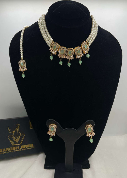 Shop the Heritage Pearl Choker Set from Zarosh Jewel