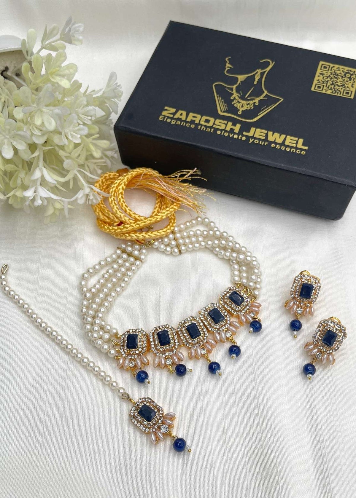 Shop the Heritage Pearl Choker Set from Zarosh Jewel