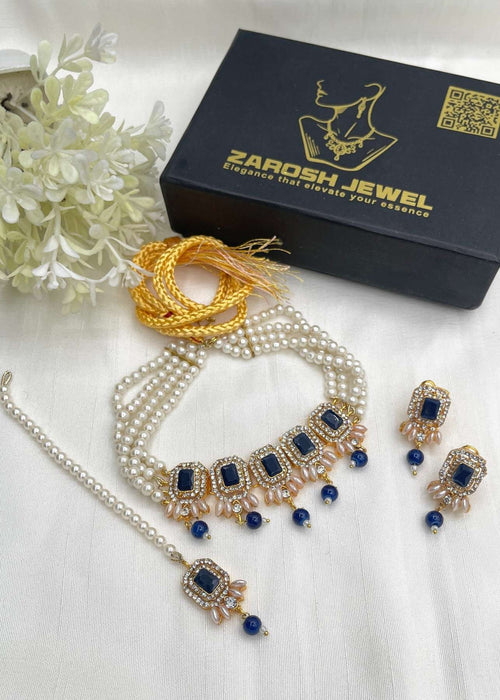Shop the Heritage Pearl Choker Set from Zarosh Jewel