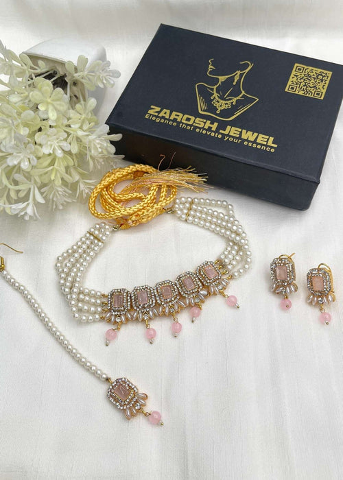 Shop the Heritage Pearl Choker Set from Zarosh Jewel