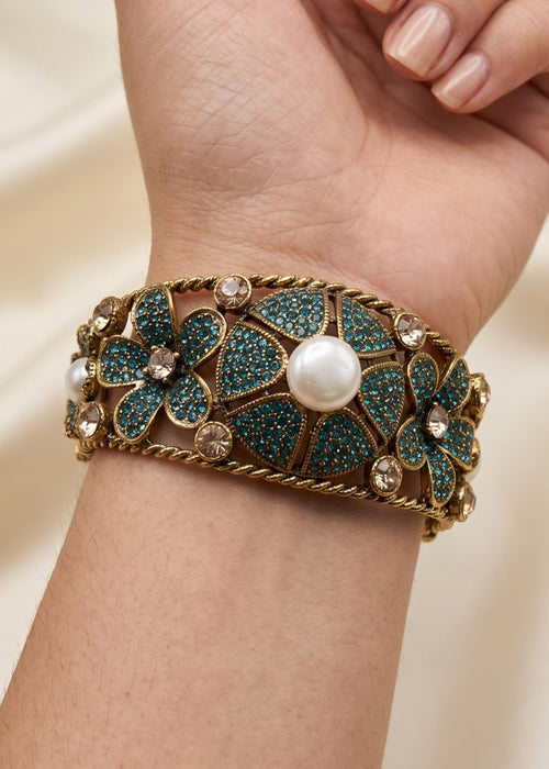 Shop the Hoor Floral Bangle from Zarosh Jewel