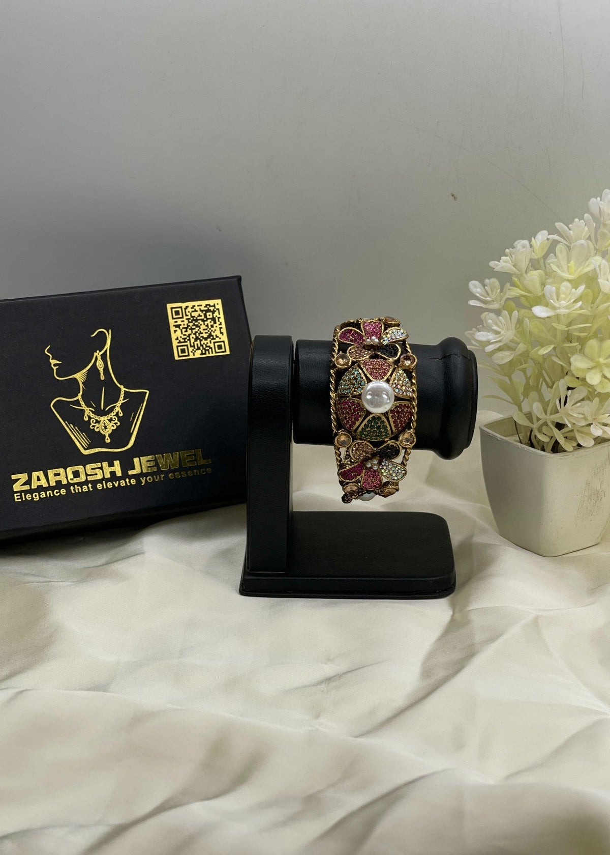 Shop the Hoor Floral Bangle from Zarosh Jewel