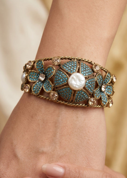 Shop the Hoor Floral Bangle from Zarosh Jewel