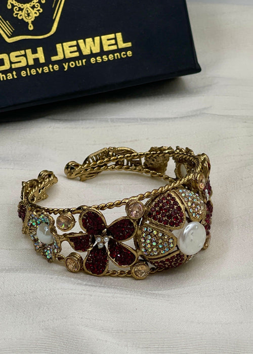 Shop the Hoor Floral Bangle from Zarosh Jewel