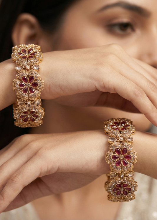 Hooram Openable Bangles by Zarosh Jewel