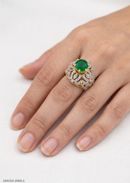 Shop the Huda Gold Plated Ring from Zarosh Jewel
