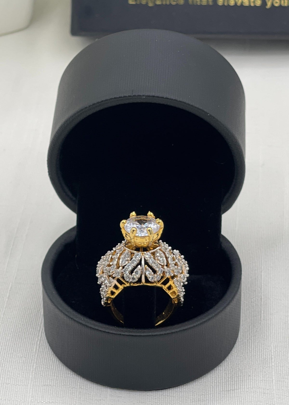 Shop the Huda Gold Plated Ring from Zarosh Jewel