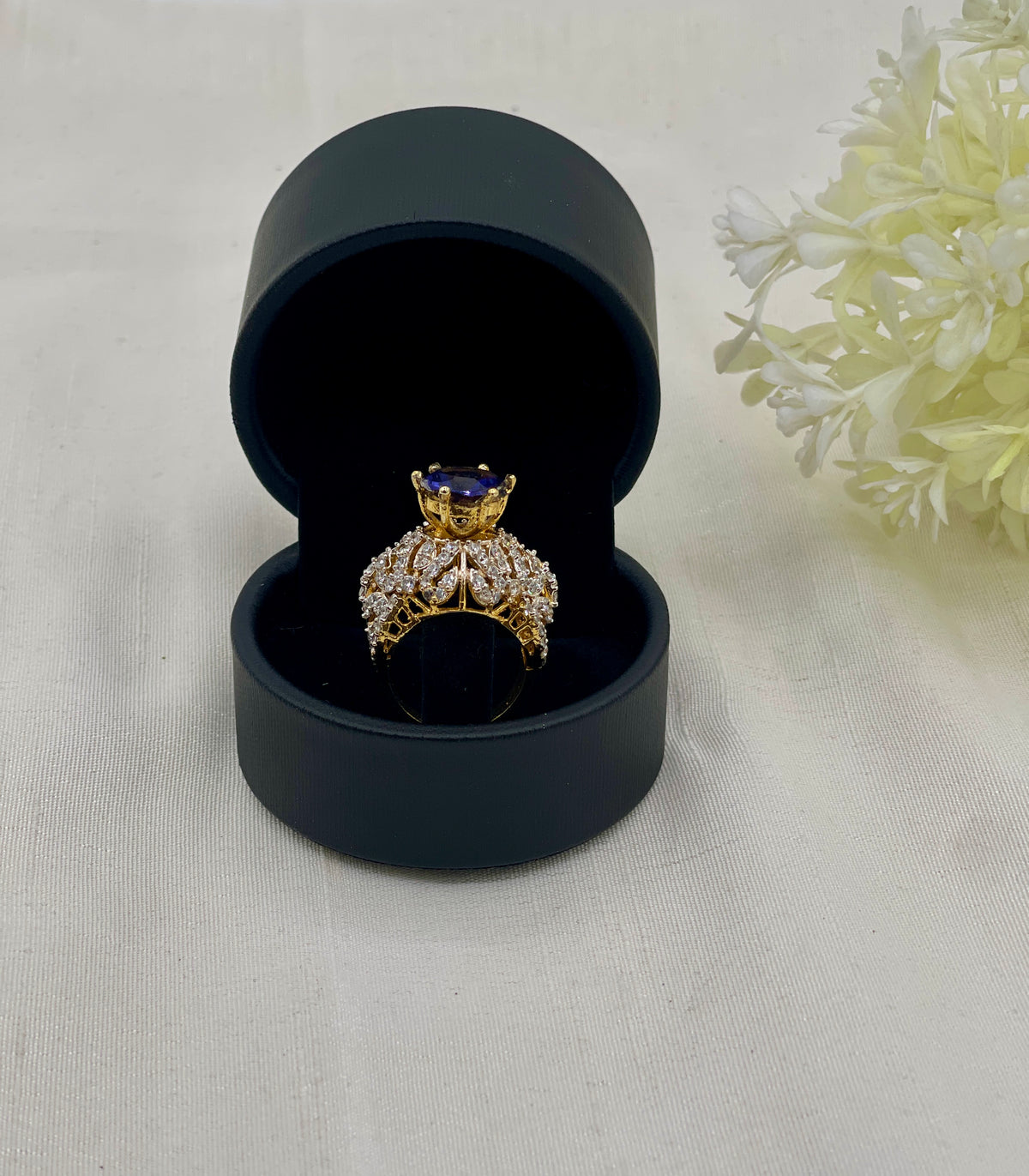 Shop the Huda Gold Plated Ring from Zarosh Jewel