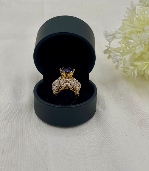 Shop the Huda Gold Plated Ring from Zarosh Jewel