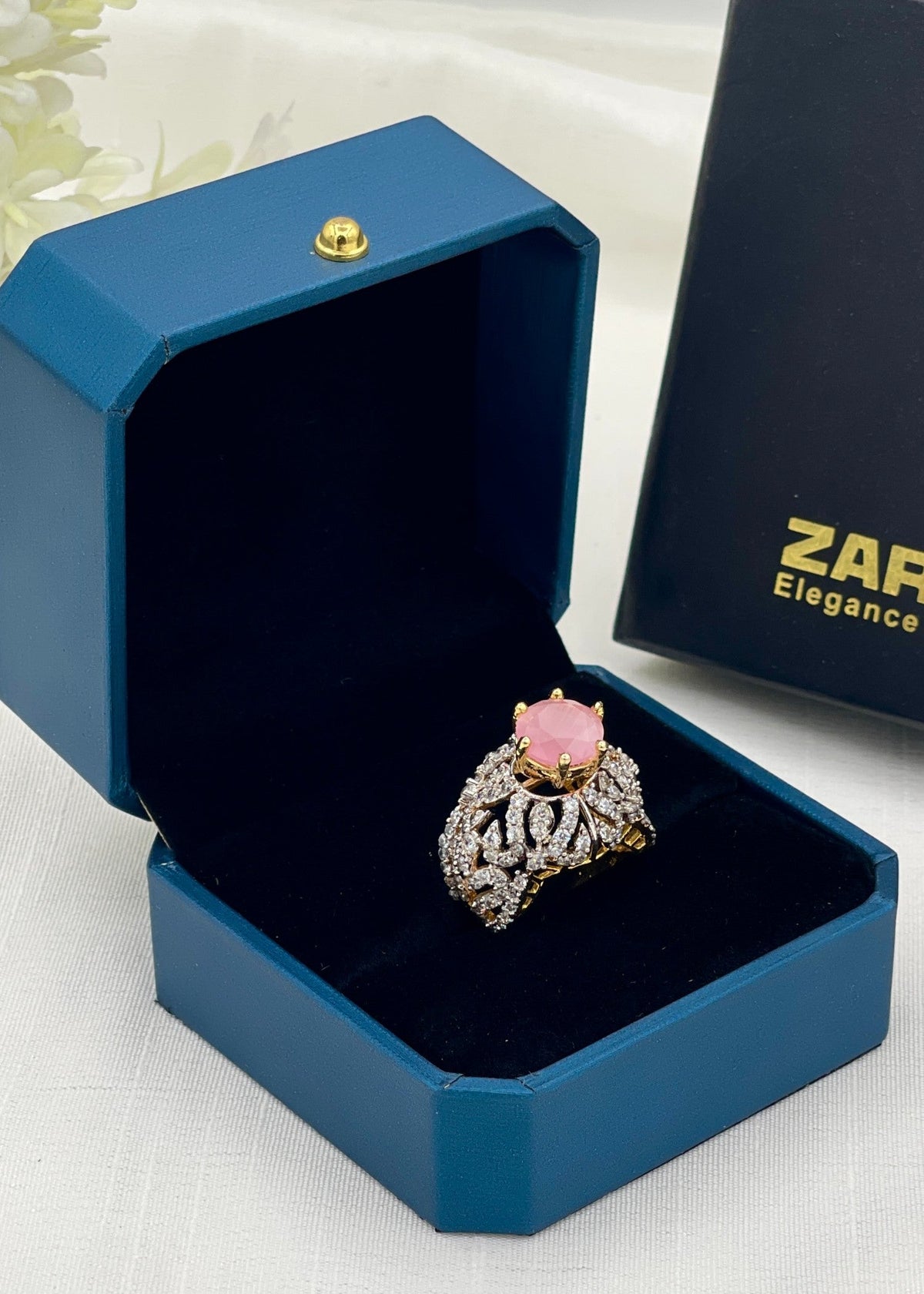Shop the Huda Gold Plated Ring from Zarosh Jewel