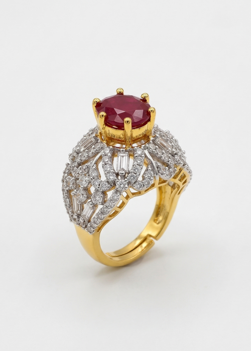 Shop the Huda Gold Plated Ring from Zarosh Jewel