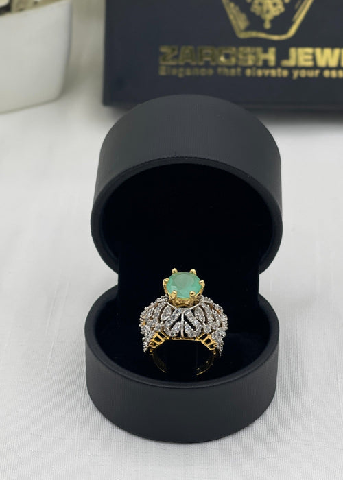 Shop the Huda Gold Plated Ring from Zarosh Jewel