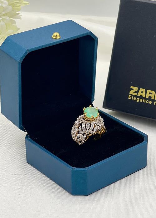 Shop the Huda Gold Plated Ring from Zarosh Jewel