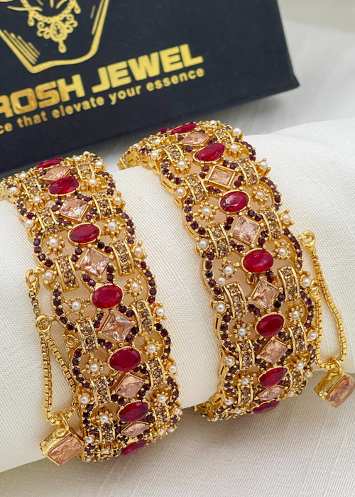 Shop the Humaira Openable Bangle Set from Zarosh Jewel