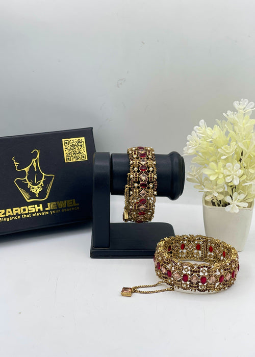 Shop the Humaira Openable Bangle Set from Zarosh Jewel
