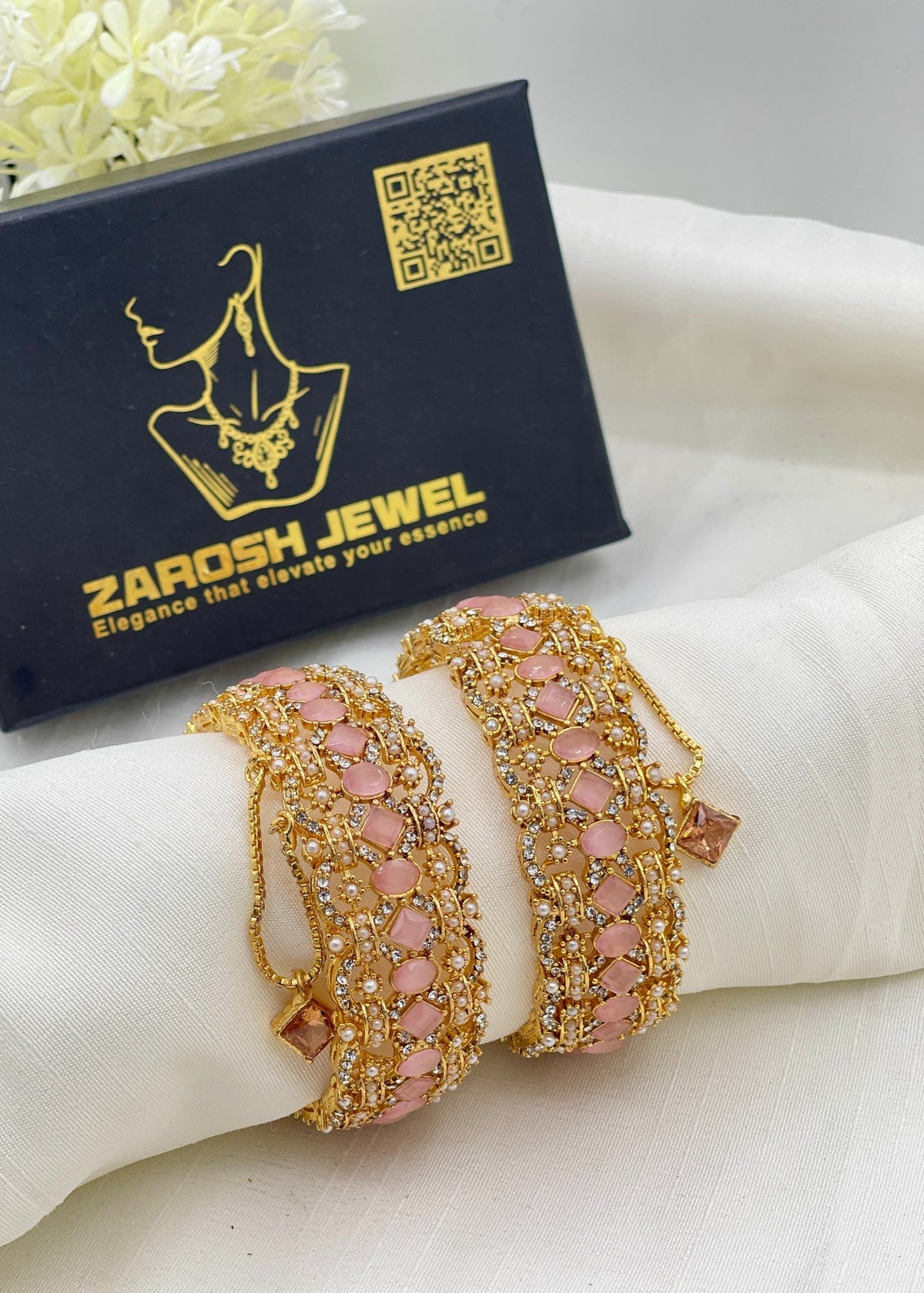 Shop the Humaira Openable Bangle Set from Zarosh Jewel